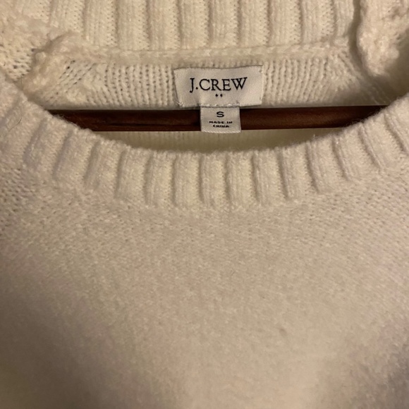 JCREW - Ivory White Honeycomb Balloon-Sleeve Sweater - Picture 3 of 3